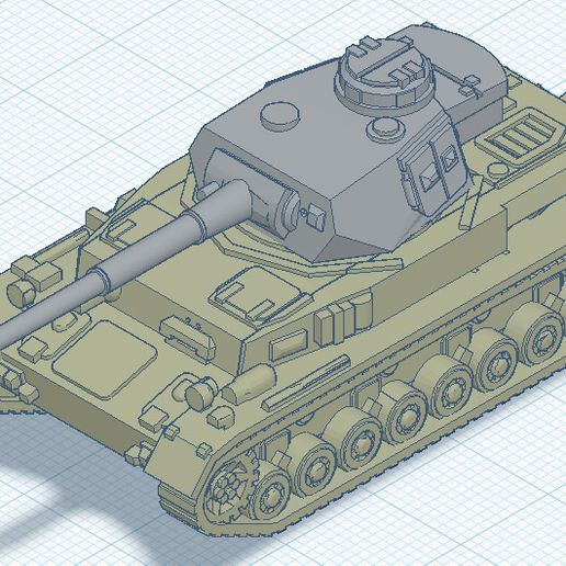 Panzer IV (75mm KwK L/70) 1/100 3D model