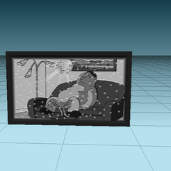 family-guy.png STL file family guy -sleeping on sofa・3D printer design to download