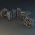 Lettres_Cults_Platre_01.jpg Free STL file Steampunk Letter C.U.L.L.T.S・Design to download and 3D print