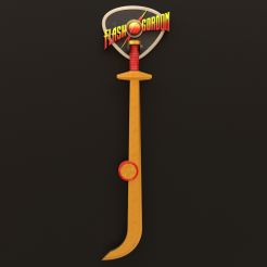 colorrender5.jpg Life size Flash Gordon Royal Ming Guard Sword (with wallmount)