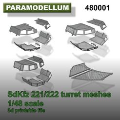 480001-caratula-PARAMODELLUM.jpg SdKfz 221/222 grid covers, 1/48th scale.
