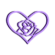 heart_rose.stl Free STL file 3D printed Quilling Heart・3D printable object to download