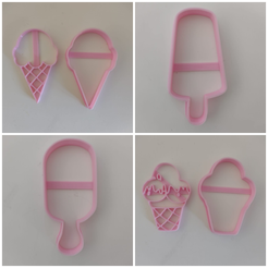 2023-01-06-00-26-02.png Archivo STL x4 Helados cortantes para galletas・Design para impresora 3D para descargar