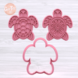 1.456.png SEA TURTLE SEA TURTLE Cookie Cutter with Stamp / Cookie Cutter