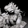 Godzilla-VS-Kong-04.jpg Godzilla Vs Kong carrier ship attack caricature -3D PRINT MODEL