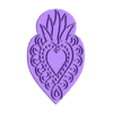 corazon_mx3.stl Mexican Heart Stamp -3- Mexican heart stamp