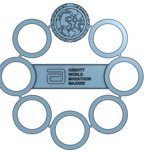 World Marathon Majors 7 Star Coin Holder V2 **ONLY** 3D model