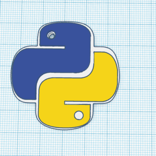 Download free STL file Python Programming Keychain • 3D printing model ...