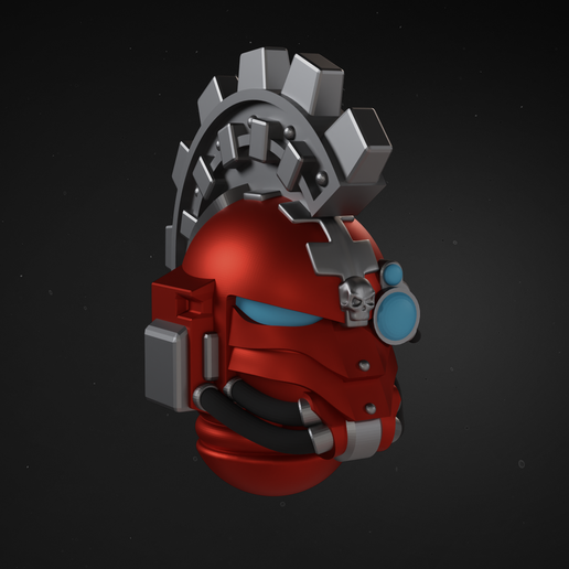 TECH PRIEST WARRIOR HELMET 3D model by TheKingInYellow