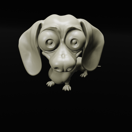 1.png Dachshund Dog with Big Head – Cute Stylized STL File for 3D Printing
