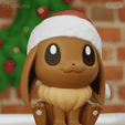 eeveexma04.png Eevee Xmas Chibi Easy Print Pokemon Decor