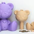 TEDDY-BANK.jpg Mystery Bear, a Teddy bear puzzle and piggy bank