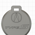 Acura-type-s-2.png Pendant porte clé Acura Type S / Acura Type S Key ring ornament