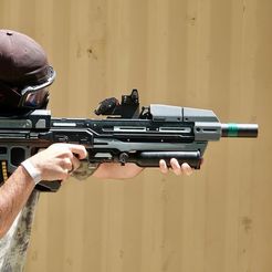 IMG_8799.jpg Free STL file MA40 Airsoft Halo Assault Rifle・3D printer design to download