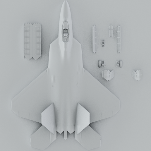 ️ Lockheed Martin F-22 Raptor aircraft MODEL・ STL File for 3D printing ...