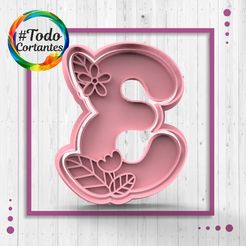 4388-3-con-flores.39.jpg STL file Cutter number 3 with flowers・3D printing model to download