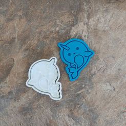 narval.jpg STL file Narwhal cookie cutter・3D printing design to download