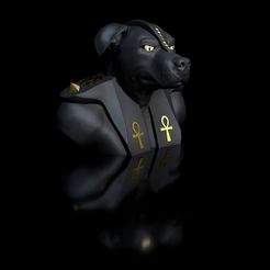 StaffAnubisSzeneTOP1z1SM.jpg 3D file STL print file American Staffordshire Terrier Anubis・Model to download and 3D print