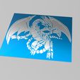 Untitled02.jpg Blue Eyes White Dragon Glow in the dark poster