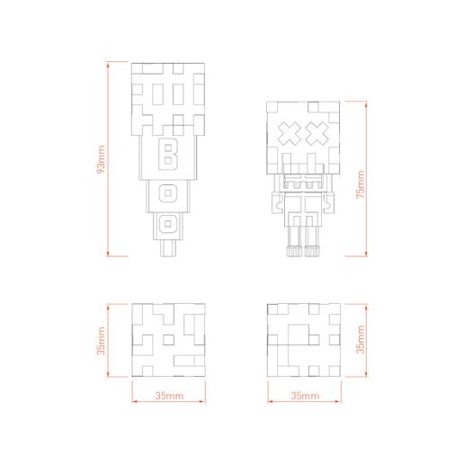 👻 Ghost & Skeleton - Minecraft themed・ 3D File for ・Cults