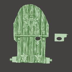 Grayskulldoor1.jpg OBJ file Grayskull Door Castle Grayskull vintage Masters of the universe playset・3D print design to download