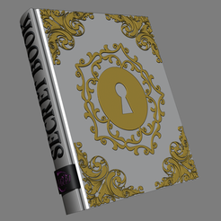 2.png Free STL file Secret Book・Design to download and 3D print