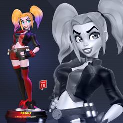 Harley_stylized.jpg 3D file Harley Quinn Stylized・3D print design to download