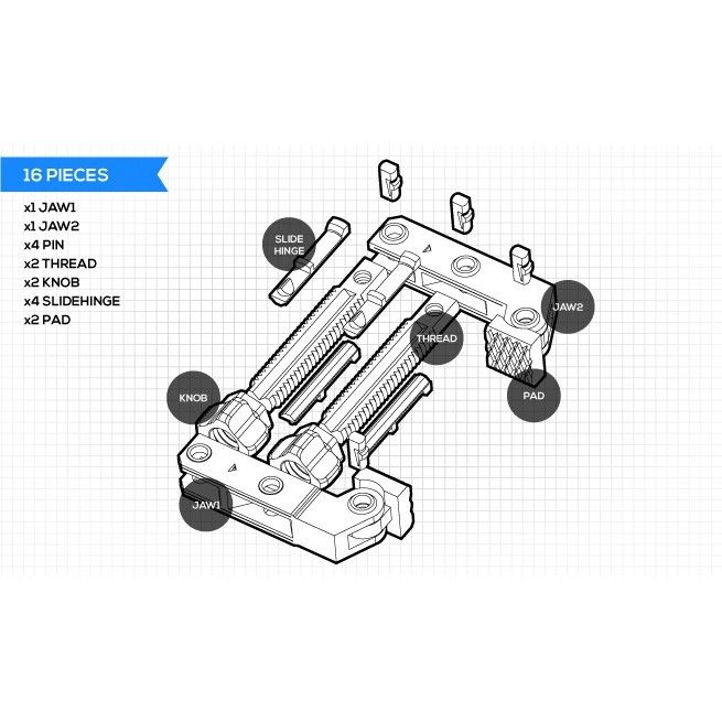 3D Printed Hand-Screw Clamp Free STL JakeJake Cults15.jpg Archivo STL gratis Abrazadera de tornillo manual・Plan para descargar y imprimir en 3D, jakejake