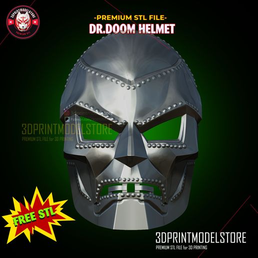Dr Doom Mask FREE STL - Marvel Doctor Doom Helmet - Cosplay Props