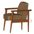 CH6-07.JPG Miniature armchair with a wooden frame mockups props N03 3D print model