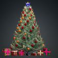 0.jpg Chrismas Tree 3D Model - Obj - FbX - 3d PRINTING - 3D PROJECT - GAME READY NOEL Chrismas Tree  Chrismas Tree NOEL