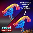 Flexi-Factory-Skeleton-Parasaurolophus_2.jpg Flexi Factory Esqueleto Parasaurolophus com versões XXl e 3MF! Inclui suporte e acessórios