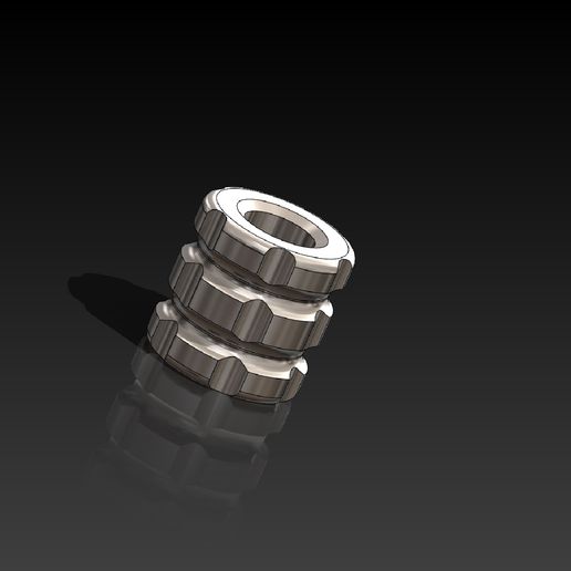 BrassNr.21 Bead Cylinder Lanyard Messerperle-EDC 3D model