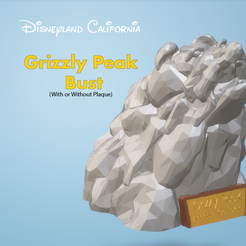Front-Coverai.png STL file Grizzly Peak Inspired Bust (Disneyland California Adventure)・3D printing design to download