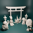 JapanSet01.png japanese lucky creatures