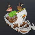 GoingMerry-final-5.png One Piece Fans - Bring the Going Merry Home in 3D - .stl File for Printing!