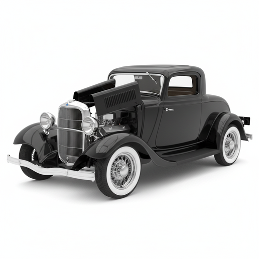 Ford V8 (1932) 1980s sports car STL, car statue STL, 1:32 car STL, printable car, car gift STL, snap fit car STL, cyberpunk car STL, car wall art STL, British classic car STL, 1:6 car STL, low poly car STL, roadster STL, automobile STL, car garage STL, tr