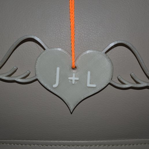 Heart with wings 3D model