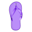 flip flop keychain-stl.stl Flip Flop Keychain