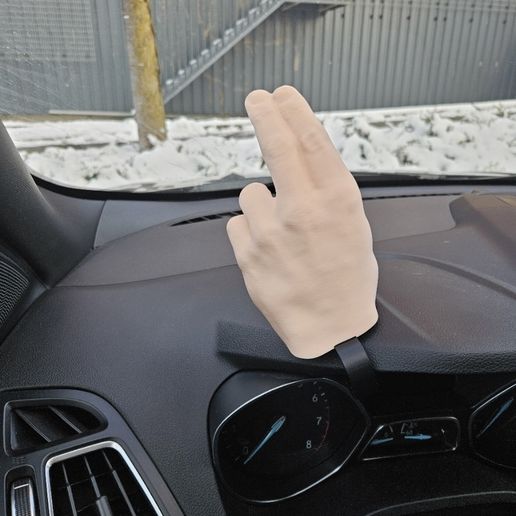Winkelende Hand Aan Het Dashboard Twee-vinger Voorkant Dashboard Ornament 2- Vinger Autodashboard Decoratie Multifunctioneel Auto-interieur
