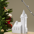 Image9.png Small Christmas church with candle holder