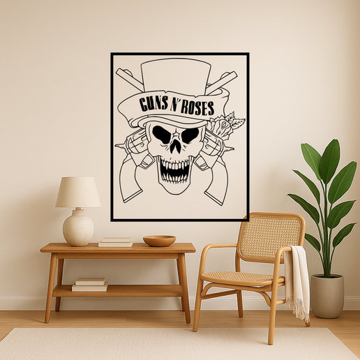 🌹 Axl Rose Axl Rose Axl Rose Standing Wall Art Framed・ 3D File for 3D ...