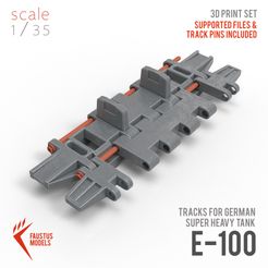 e100-1.jpg Archivo STL Oruga del tanque superpesado alemán E-100 3d-print・Modelo imprimible en 3D para descargar