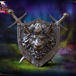 Fighter_RENDER.jpg STL-Datei Fighter's Shield Zauberkartenhalter - SUPPORT FREE!・Modell für 3D-Drucker zum Herunterladen