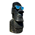 model-1.png Moai statue wearing sunglasses and a party hat NO.4