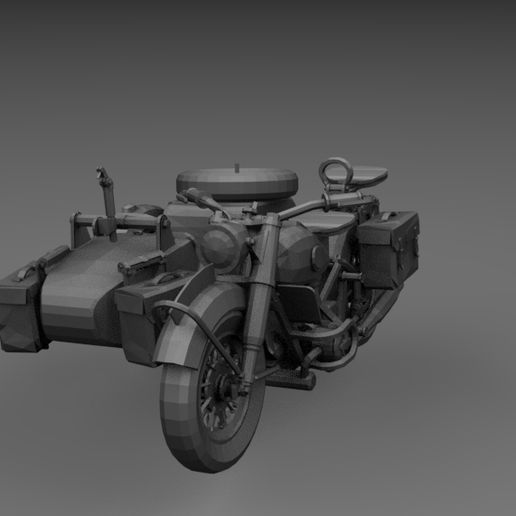 WW2 GERMAN BMW SIDECAR MOTORCYCLE - HIGH DETAIL MODELS