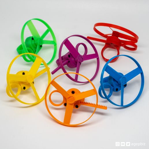 Pull Copter Finger Ring 3D model