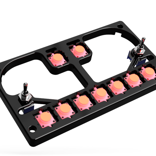 29.png Boeing 737 EFIS V6 — CAD & STL (Backlit, Dual‑Axis Knobs, Push Function)