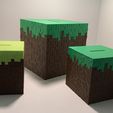 Minecraft Grass Block Piggy Bank