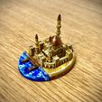 IMG_5401-1.jpg Umbar stronghold miniature with base compatible War of the Ring board game